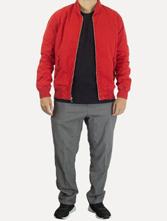 Jaqueta Nautica Masculina Bomber Sarja Vermelha
