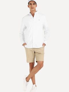 Camisa Calvin Klein Jeans Regular CK Grey Logo Branca