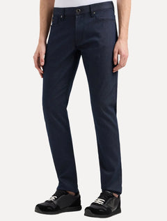 Calça Jeans Empório Armani Masculina J06 Slim Fit Armure 5 Pockets Azul