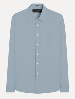 Camisa Ellus Masculina Tricoline LY Classic Anatomic Azul Médio