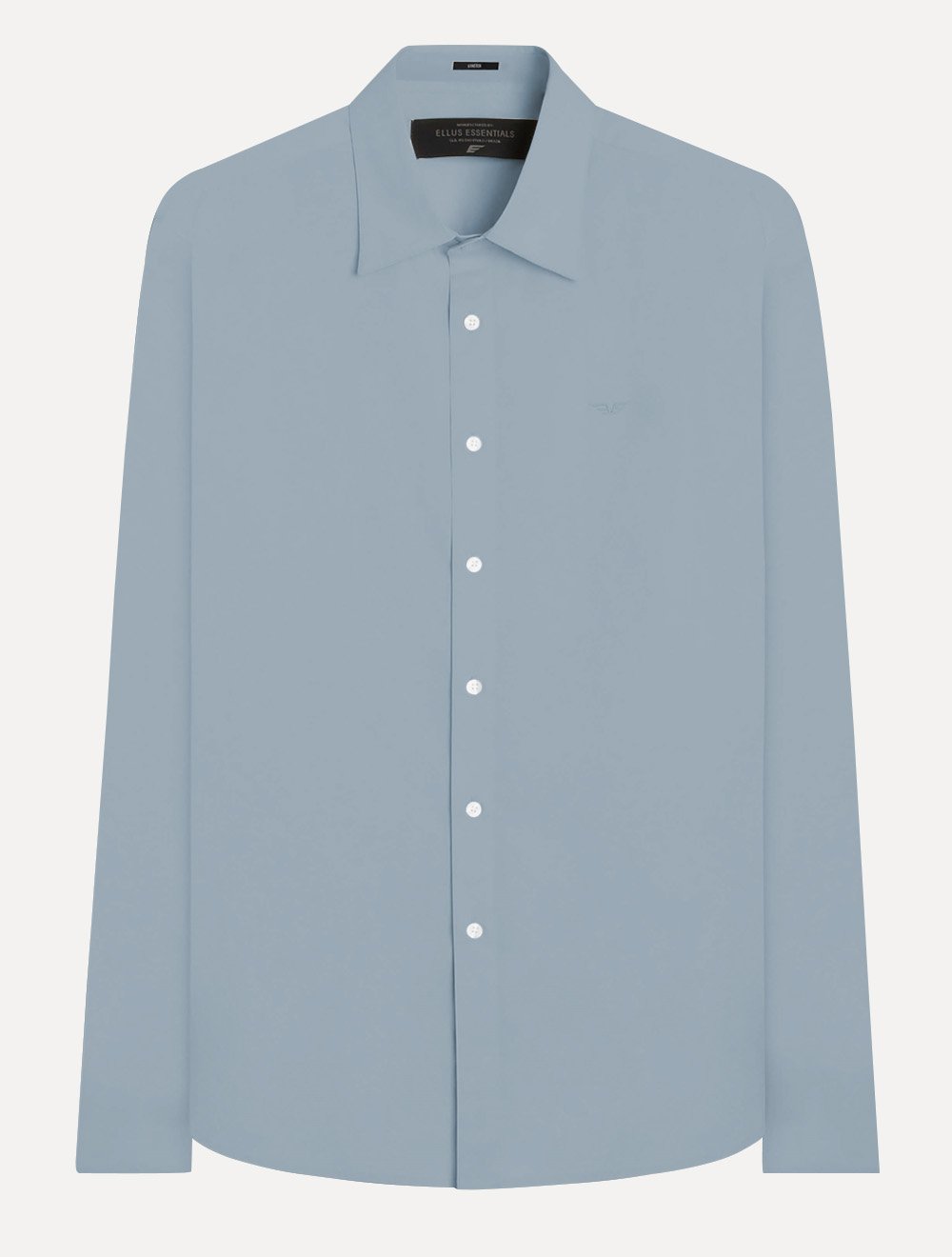 Camisa Ellus Masculina Tricoline LY Classic Anatomic Azul Médio