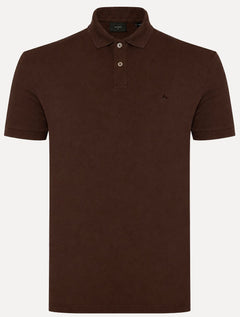 Polo Aramis Masculina Basic Piquet Mono Marrom Café