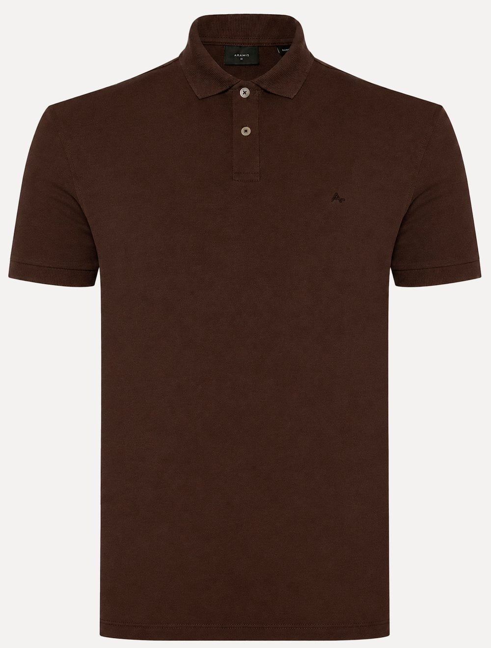 Polo Aramis Masculina Basic Piquet Mono Marrom Café