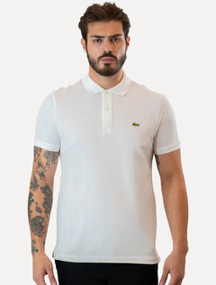 Polo Lacoste Masculina Slim Fit Petit Piquet Branca