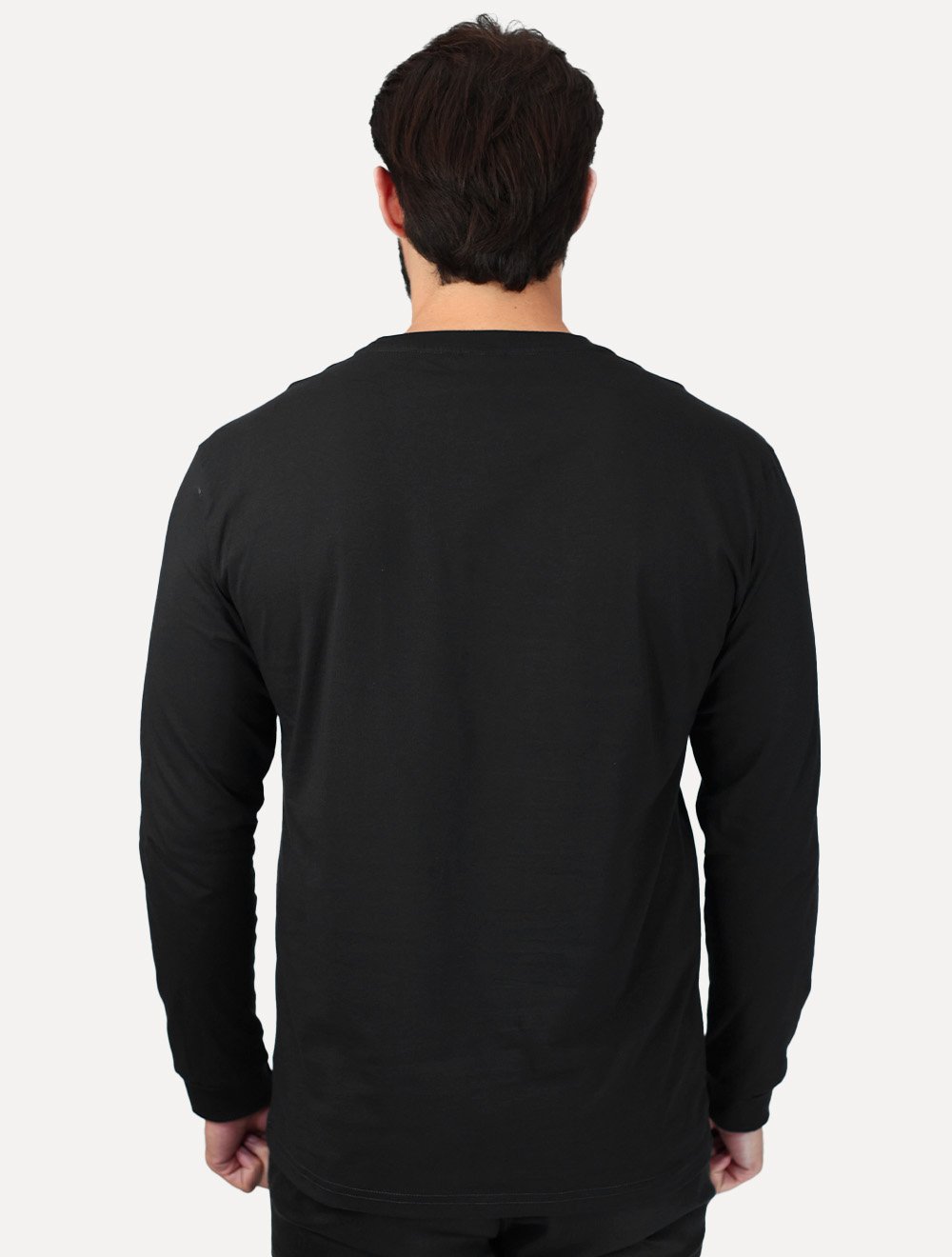 Camiseta Tommy Jeans Masculina Slim Manga Longa Linear Chest Preto