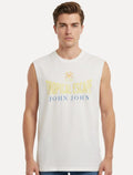 Regata John John Masculina Relaxed Fit Tropical Branca