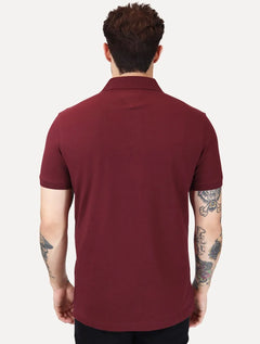 Polo Tommy Hilfiger Masculina Regular Piquet 1985 Bordô