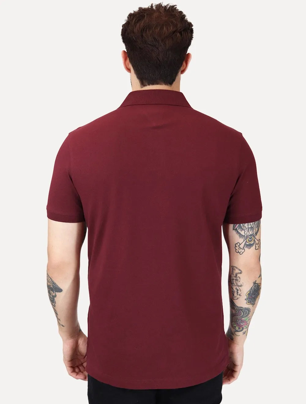 Polo Tommy Hilfiger Masculina Regular Piquet 1985 Bordô