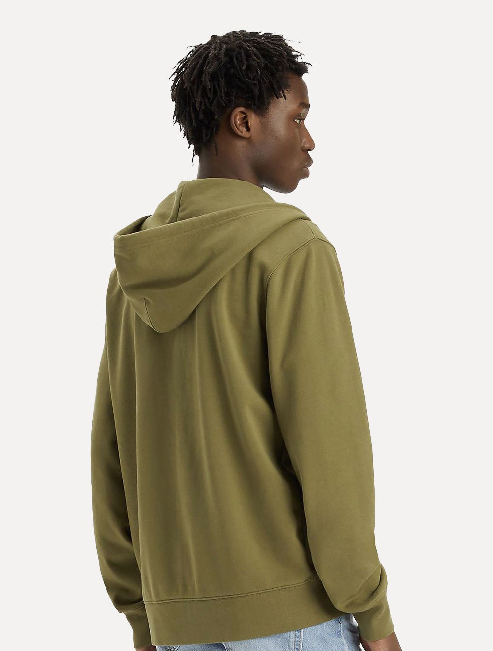Moletom Levis Masculino Full Zip Hoodie Icon Verde Oliva