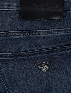 Calça Jeans Emporio Armani Masculina J06 Slim Fit  Azul Médio