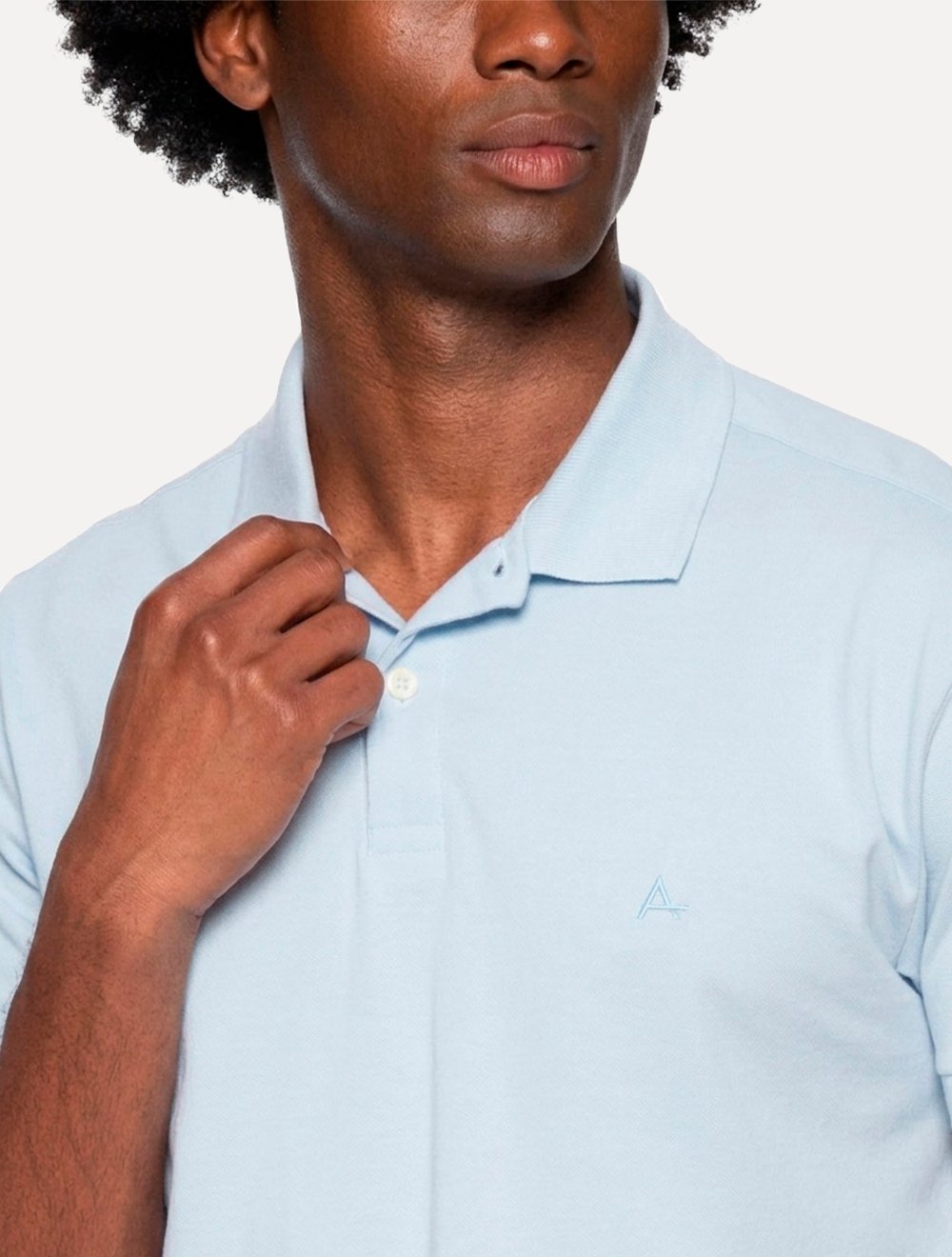 Polo Aramis Masculina Piquet Basic Mono Azul Celeste