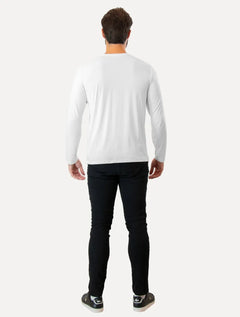 Blusa The North Face Masculina Manga Longa Crewneck Hyper Branca