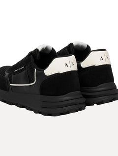 Tênis Armani Exchange Masculino Sneaker Running Black/Off-White