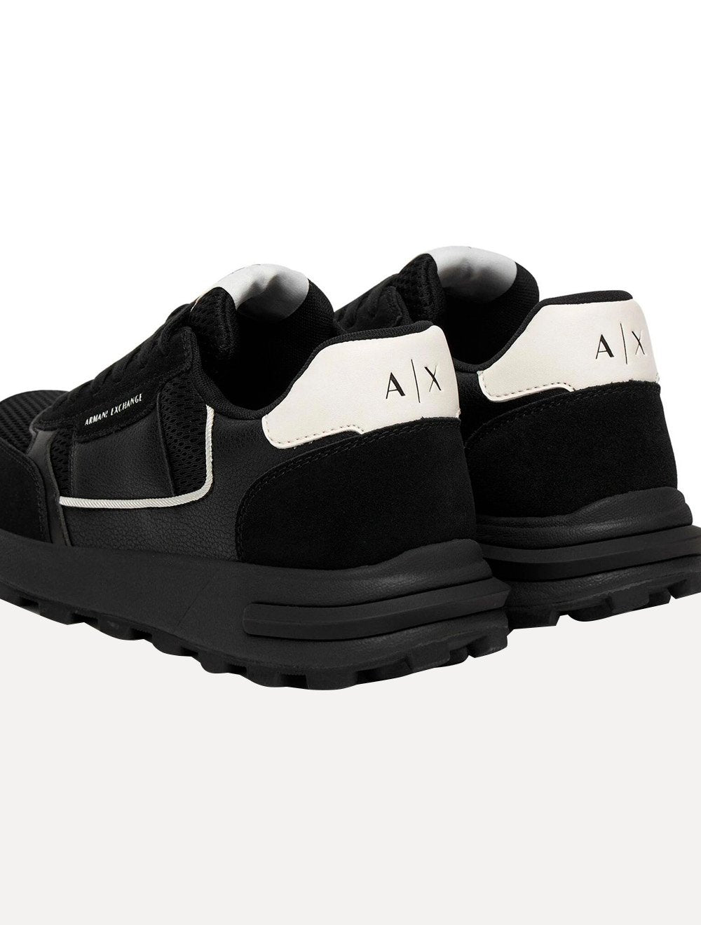 Tênis Armani Exchange Masculino Sneaker Running Black/Off-White