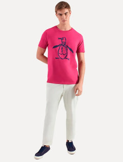 Camiseta Original Penguin Masculina Big Mascot Logo Rosa