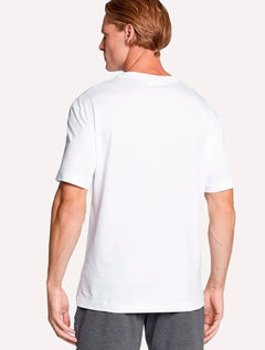 Camiseta Calvin Klein Masculina Comfort Fit Rubber Patch Branca