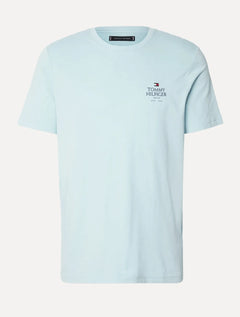 Camiseta Tommy Hilfiger Masculina Stack Brand Love Azul Claro
