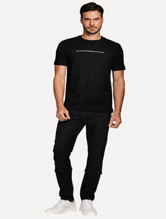 Camiseta Aramis Masculina Confort Bold Espelhado Preta