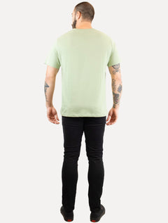 Camiseta Dudalina Masculina Essentials Modal Logo Verde Claro