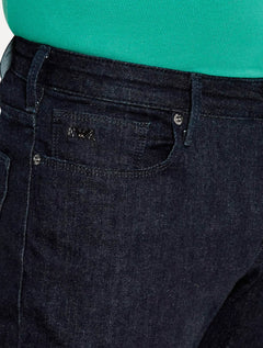 Calça Jeans Empório Armani Masculina J06 Slim Fit Stripe Azul Escuro