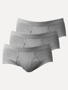 Cuecas Calvin Klein Underwear Brief Cotton Rib Cinza Pack 3UN