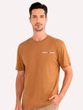 Camiseta Tommy Jeans Classic Linear Embroidered Chest Cáqui