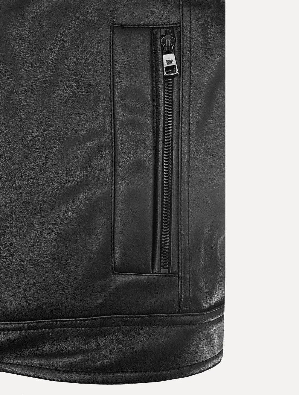 Jaqueta Calvin Klein PU Pocket Preta