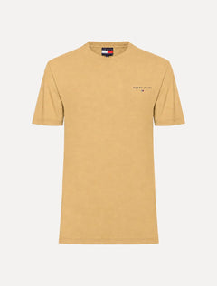 Camiseta Tommy Jeans Masculina Slim Linear Chest Cáqui