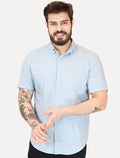 Camisa Aramis Masculina Regular Slim Linho Azul Clara
