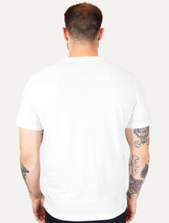 Camiseta Calvin Klein Jeans Masculina Logo CK Frontal Branca