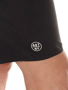 Bermuda Aeropostale Masculina Boardshorts NYC Aero Tape Preta