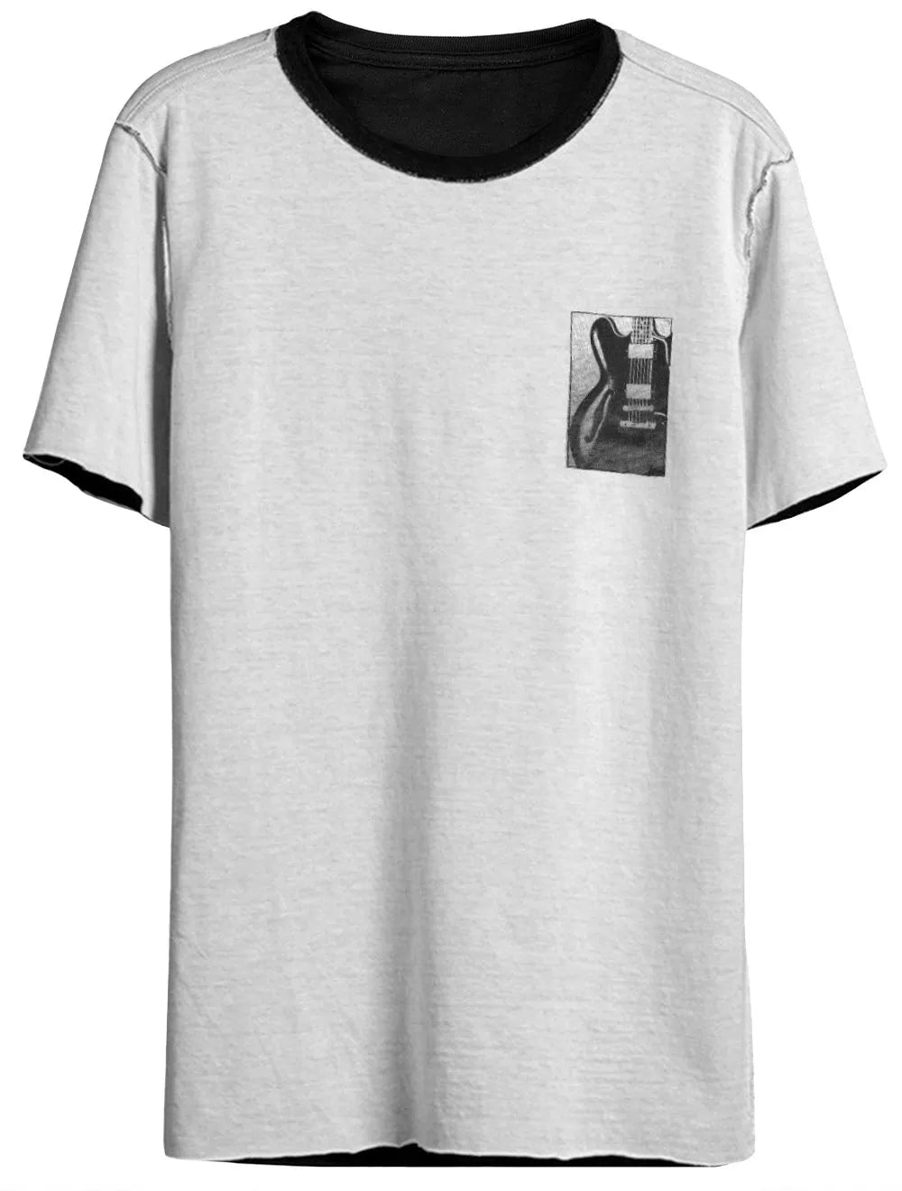 Camiseta Osklen Masculina Regular Dupla Face Rock N' Roll Cinza Mescla/Preta