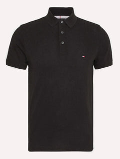 Polo Tommy Hilfiger Masculina Slim 1985 Preta