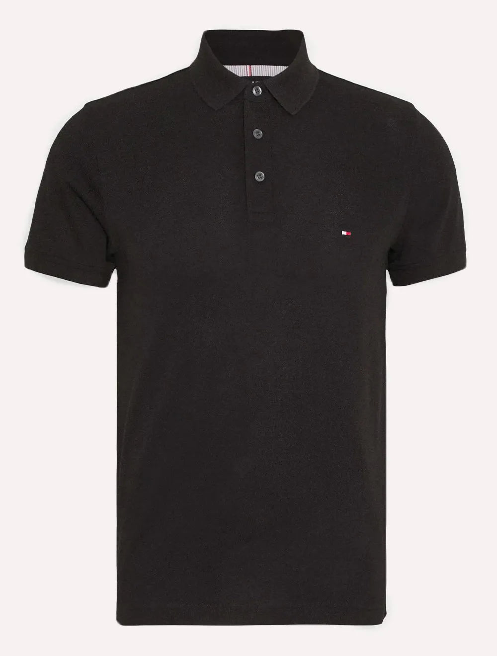 Polo Tommy Hilfiger Masculina Slim 1985 Preta