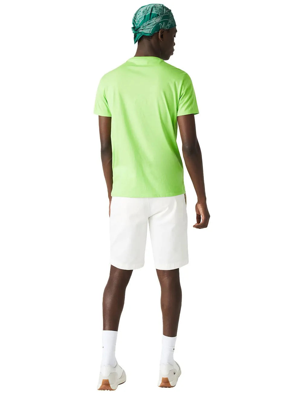 Bermuda Lacoste Masculina Sarja Slim Cotton Stretch Branca