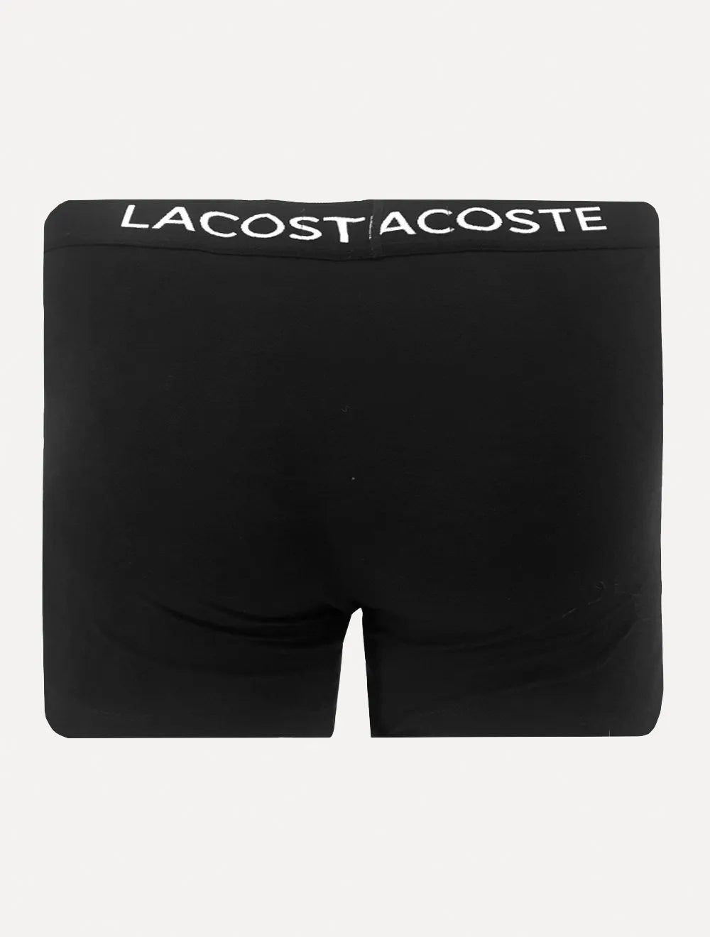 Cuecas Lacoste Boxer Long Colored Lettered Waist Branca/Grafite/Preta Pack 3UN