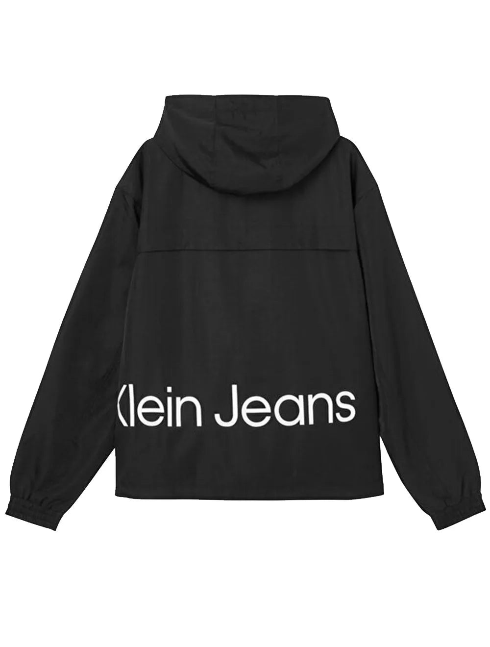 Jaqueta Calvin Klein Jeans Masculina Hoodie Colorblock Lateral Logo Preta