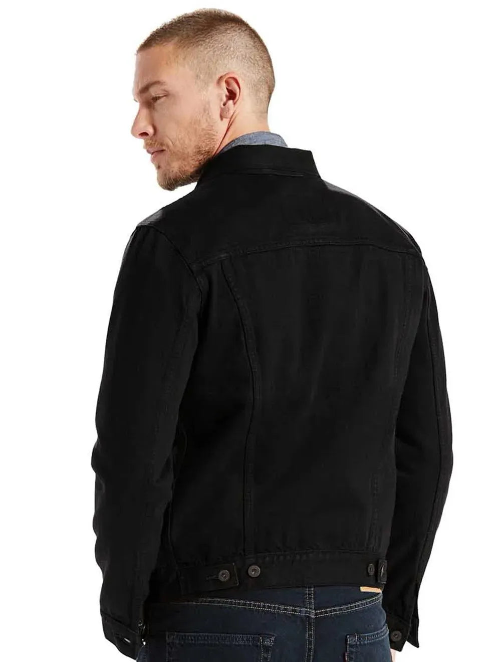 Jaqueta Levis Jeans Masculina Trucker Preta