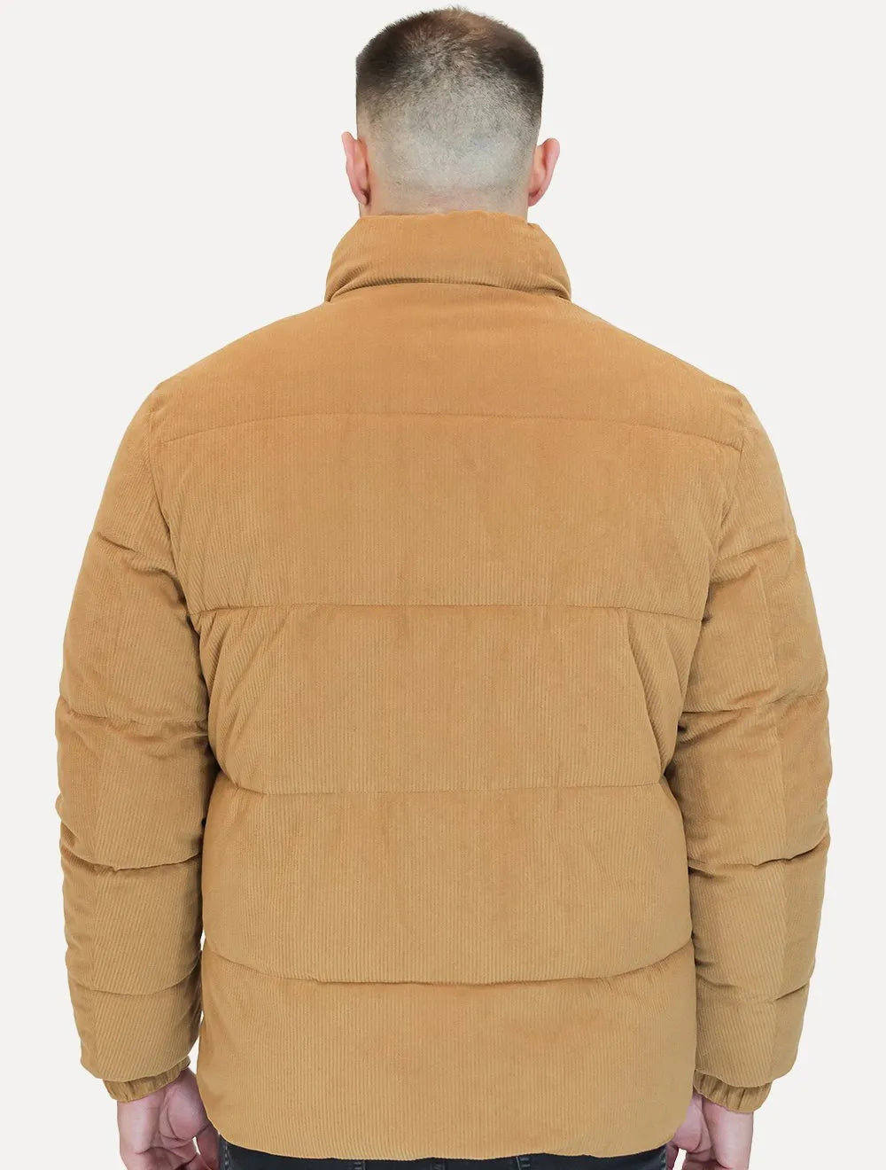 Jaqueta Dixen Masculina Puffer Veludo Cotelê Cáqui