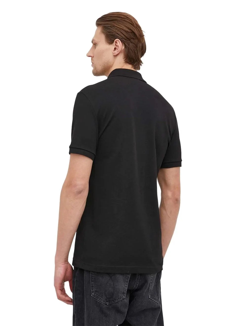 Polo Lacoste Masculina Piquet Slim Fit Stretch Preta