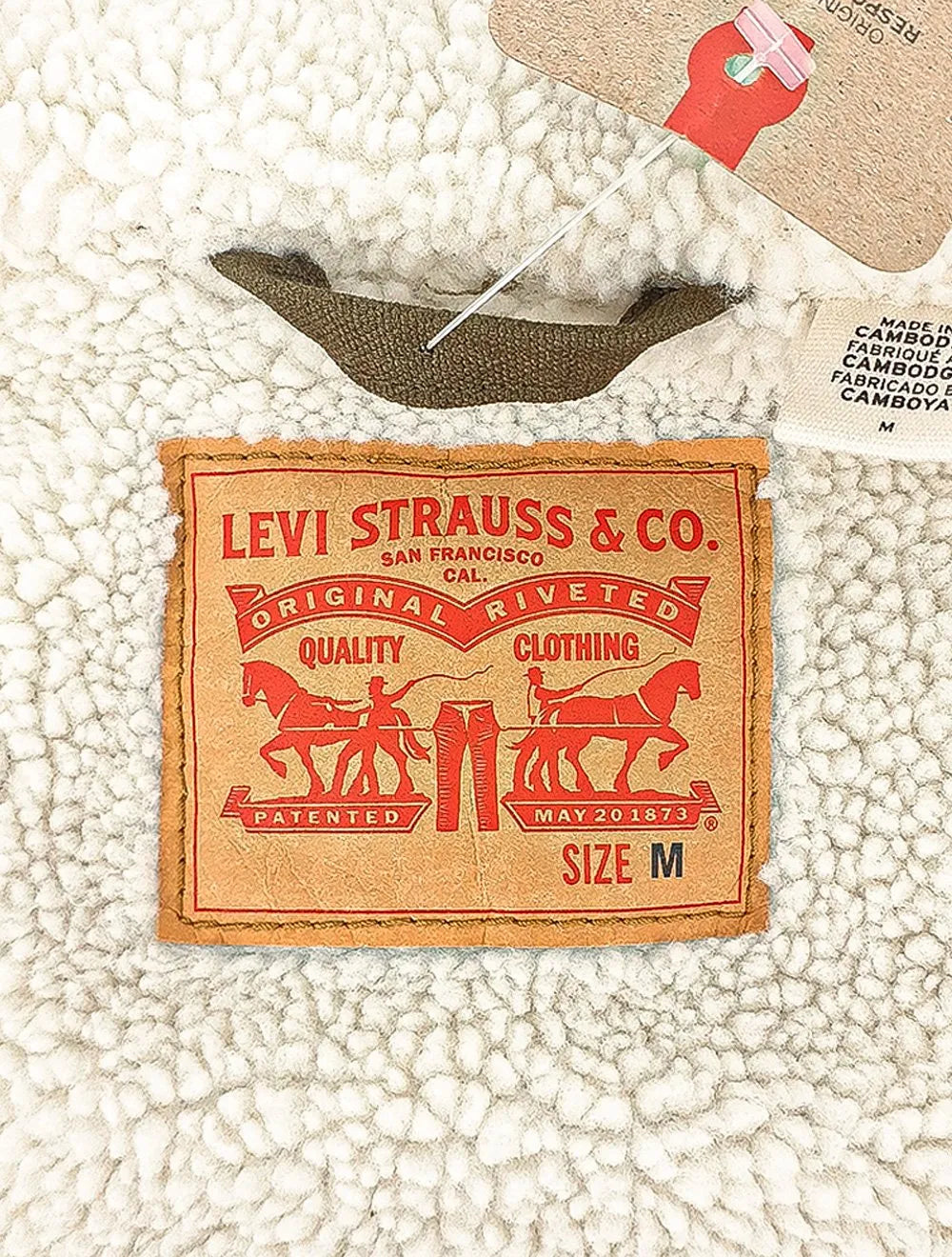 Jaqueta Jeans Levis Masculina Sherpa Trucker Verde Militar