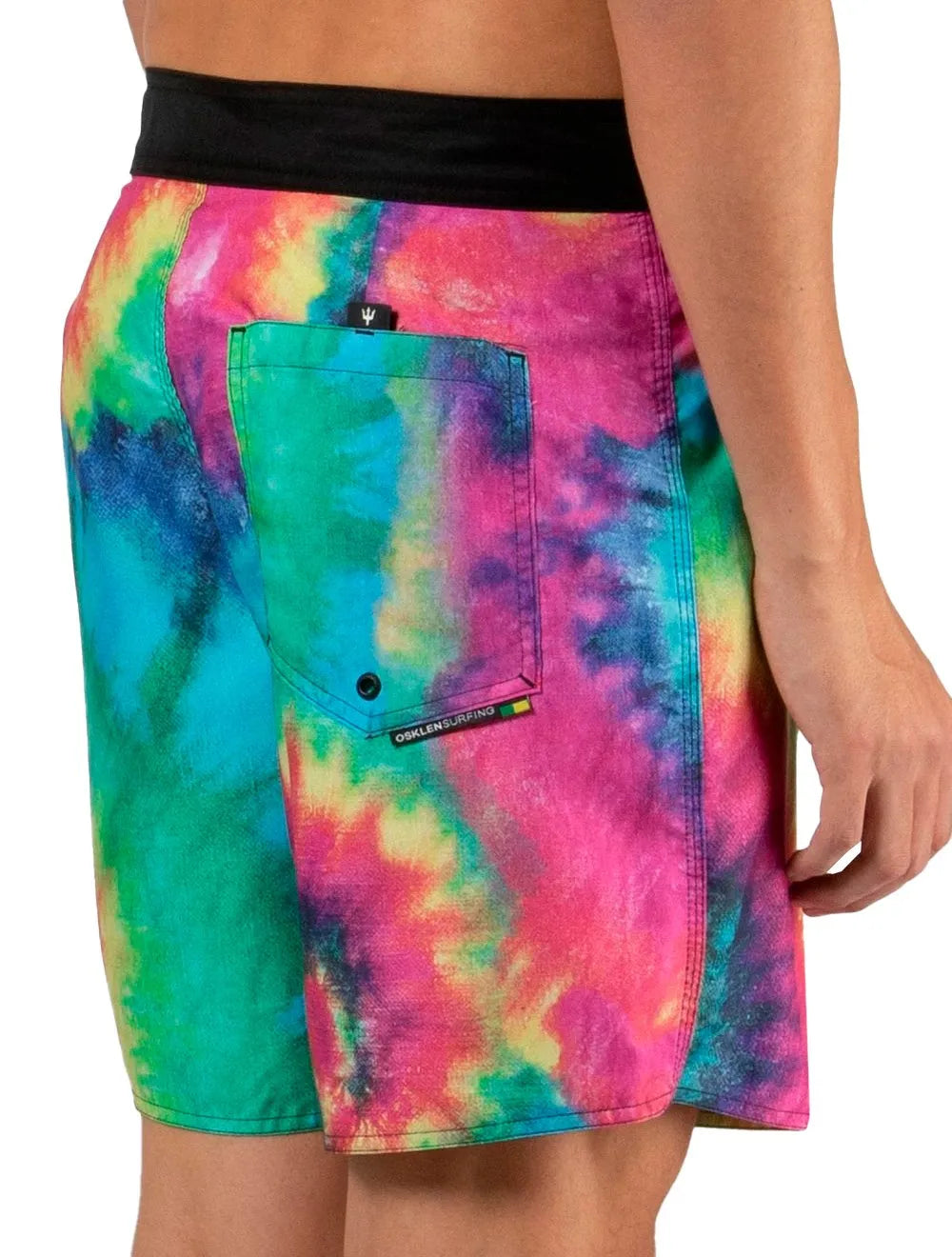 Bermuda Osklen Masculina D'Água Surf Tie Dye Rosa Azul