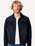 Jaqueta Reserva Jeans Masculina Trucker Denim Escura