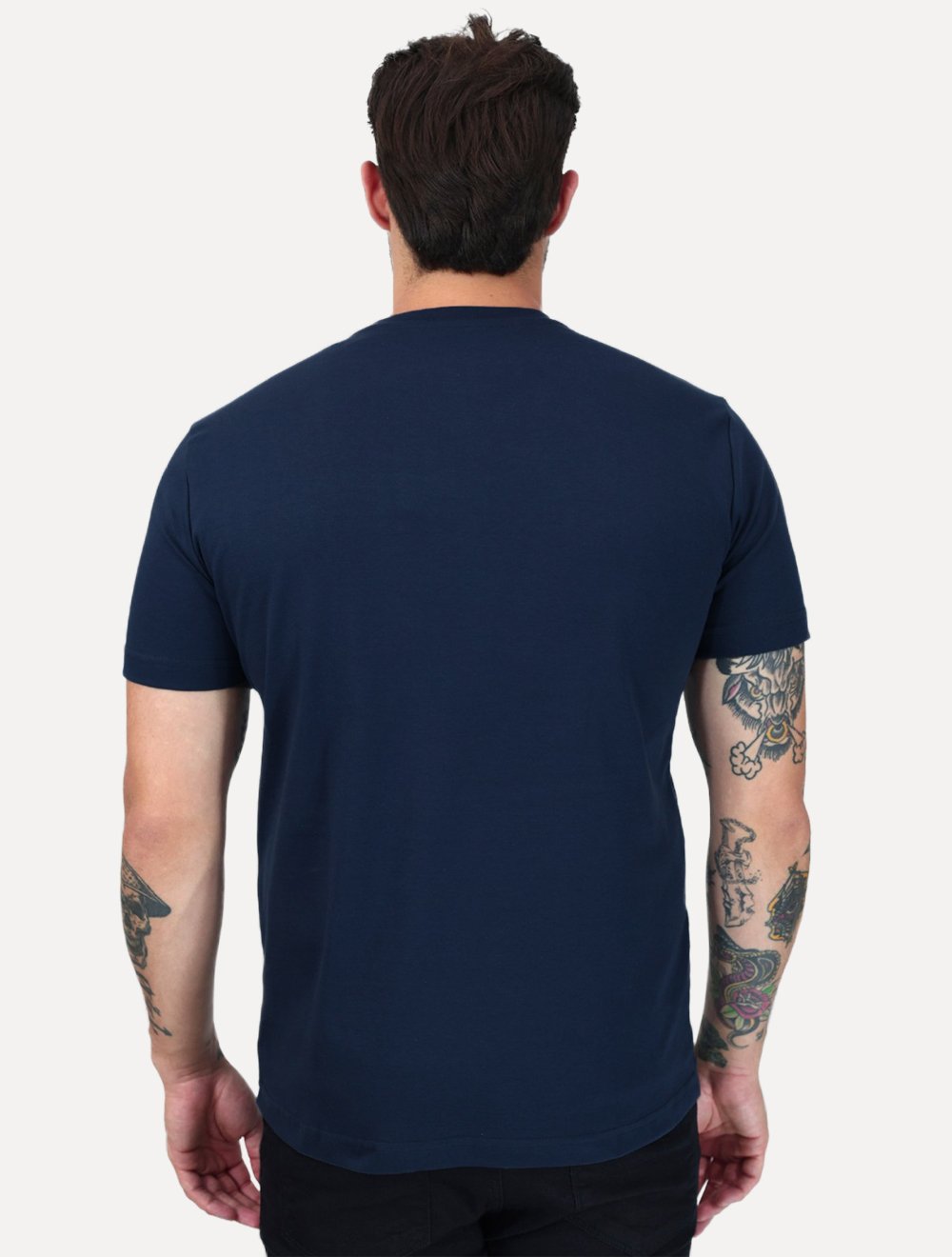 Camiseta K&J Black Premium Egípcio Flex Slim Azul Marinho