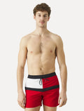 Short Tommy Hilfiger Medium Drawstring Colourblock Sash Vermelho.