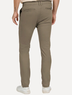Calça King & Joe Sarja Masculina Slim Cáqui Médio