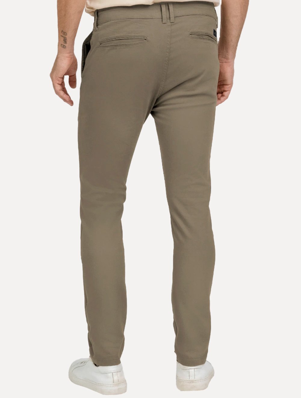 Calça King & Joe Sarja Masculina Slim Cáqui Médio