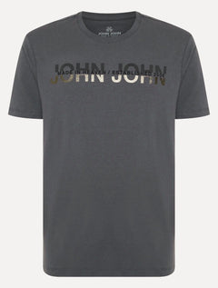 Camiseta John John Masculina Regular Fit Flow Cinza Escuro