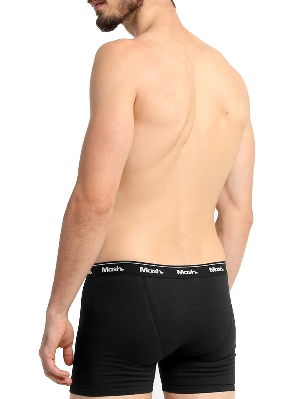 Cueca Mash Boxer Cotton Basic Branca/Preta Pack 2UN