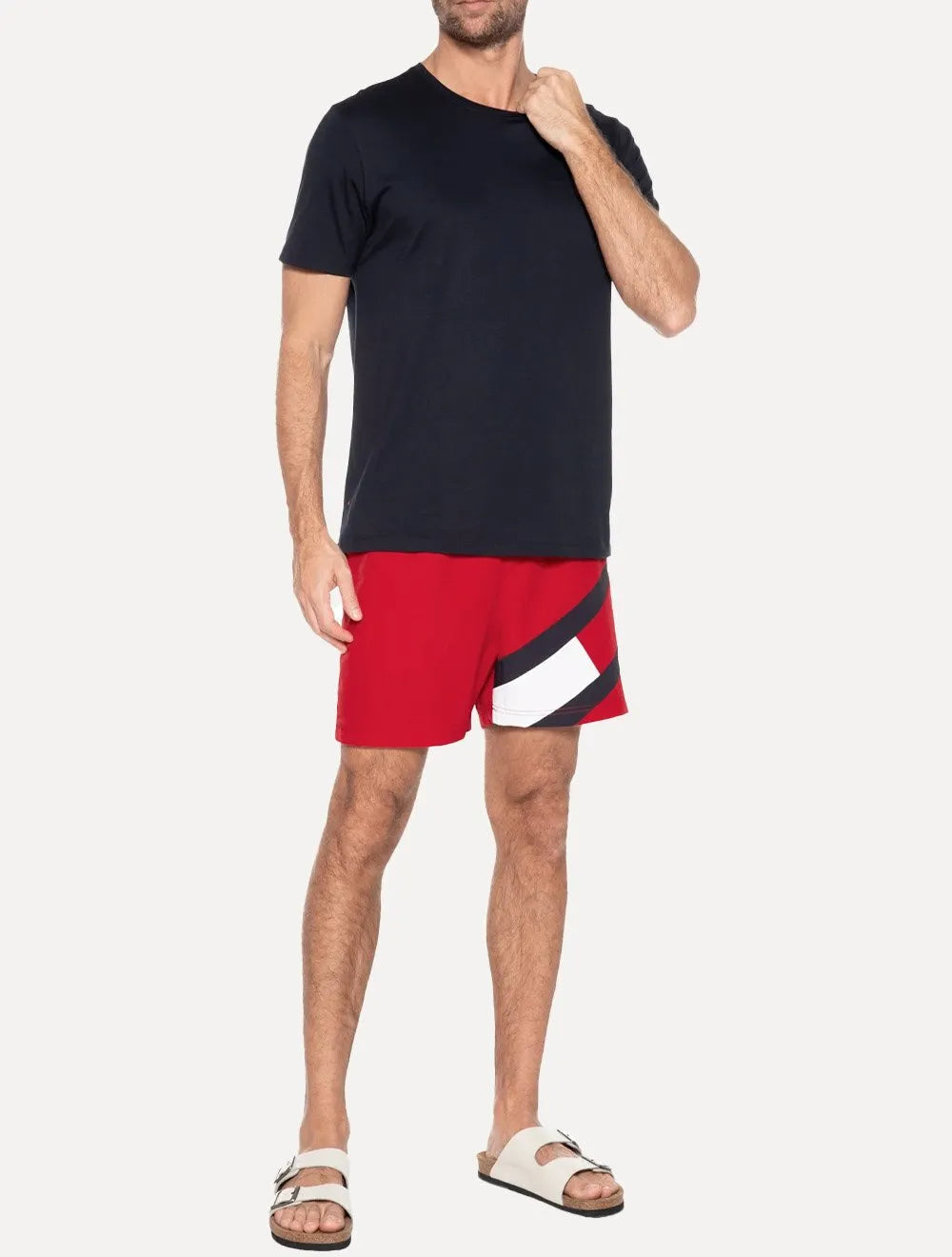 Short Tommy Hilfiger Masculino Medium Drawstring Swimwear Vermelho